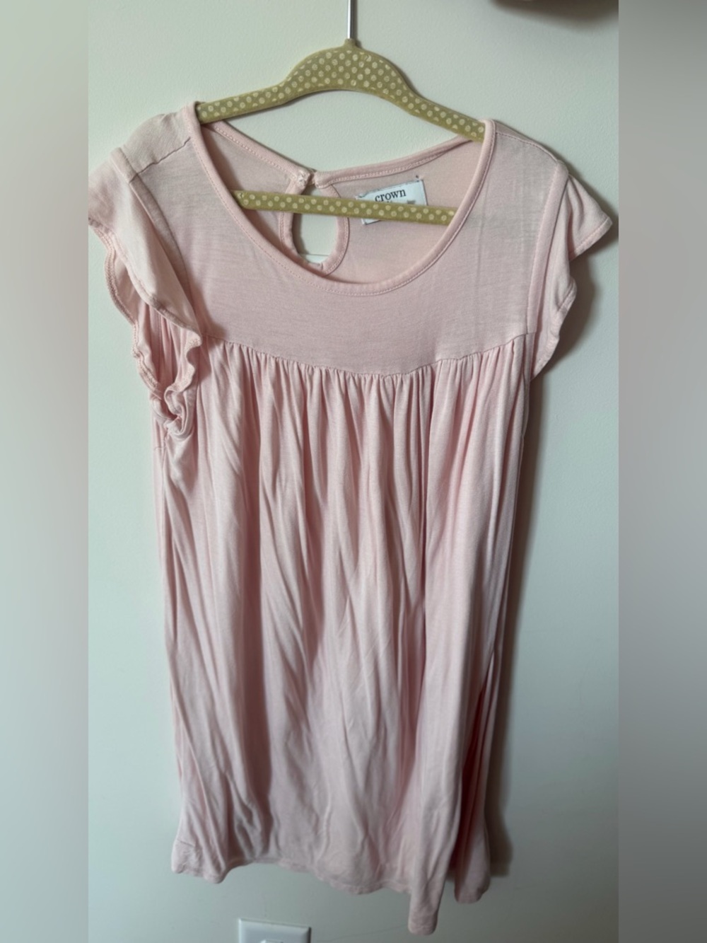Crown & Ivy Girls Pink Dress Size S about a 6-8